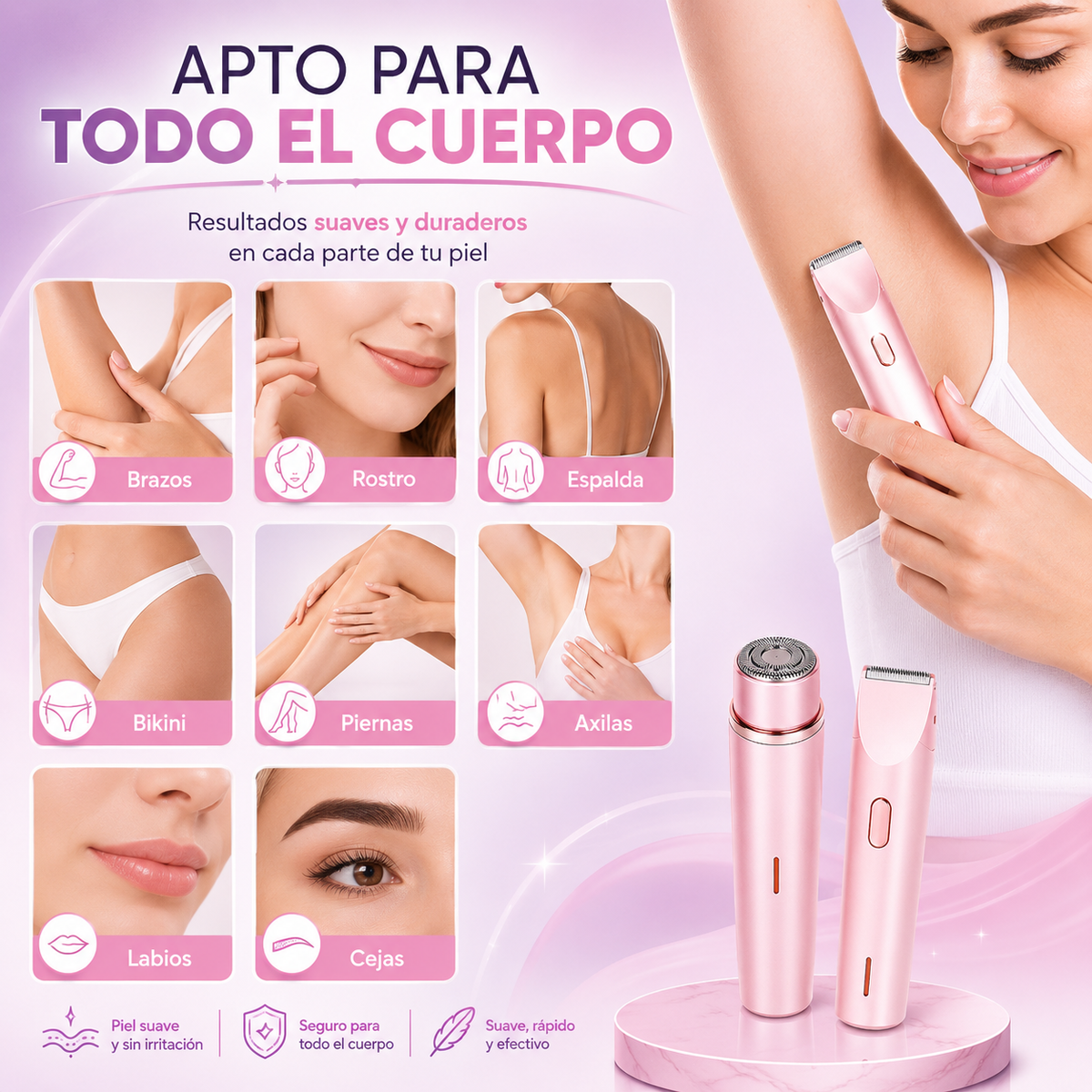 DepiGlow Duo™ - Rasuradora Femenina 2 en 1