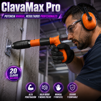 ClavaMax Pro™ | Pistola Manual de Clavos con 20 Clavos