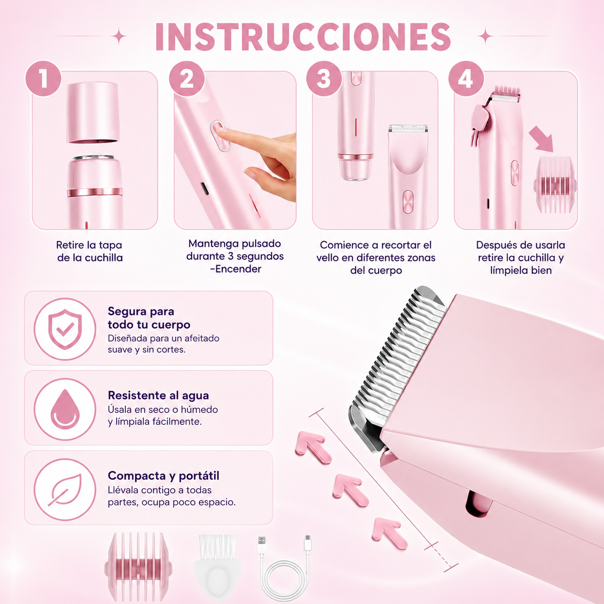 DepiGlow Duo™ - Rasuradora Femenina 2 en 1