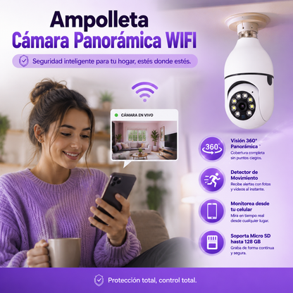 Ampolleta Cámara Panorámica WIFI