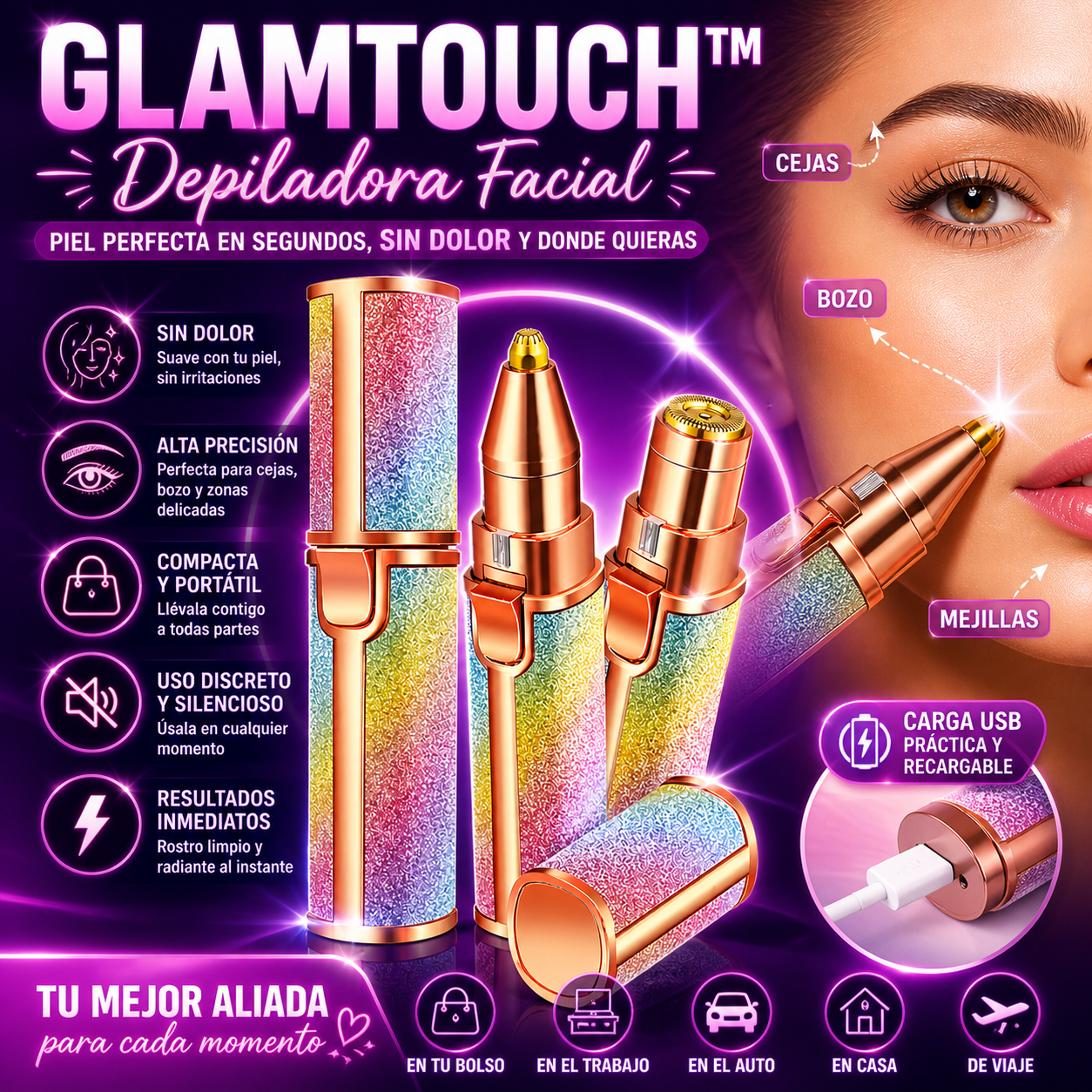 GLAMTOUCH™ – Depiladora Facial