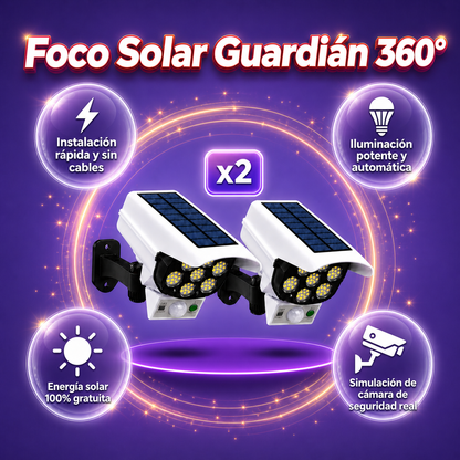 Foco Solar Guardián 360° - Ultra Protección Exterior🚨